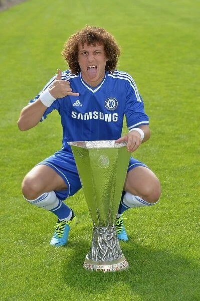 Chelsea FC: 2013-2014 Season - David Luiz at Squad Photocall, Cobham Training Ground