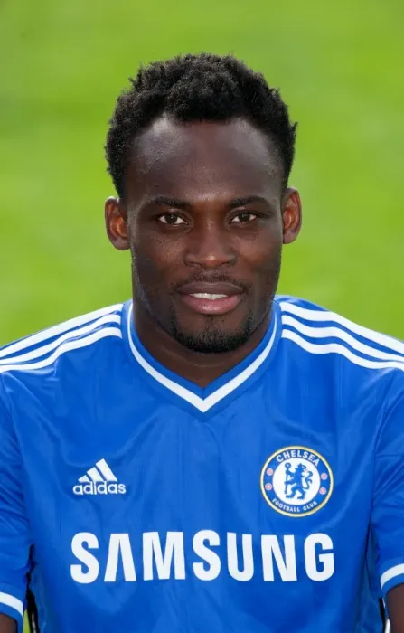 Framed Print : Chelsea FC 2013-2014 Squad: Michael Essien at Cobham Training Ground Framed Print : Chelsea FC 2013-2014 Squad: Michael Essien at Cobham Training Ground
