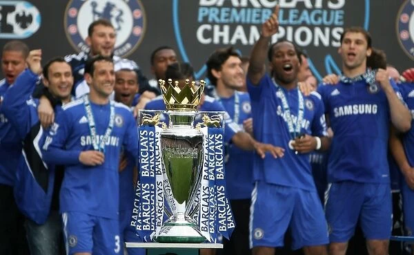 Chelsea FC: Triumphant Moment with the Premier League Trophy at Stamford Bridge (2009-2010)