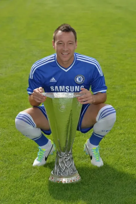 Framed Print : Chelsea Football Club: 2013-2014 Squad Photocall - John Terry at Cobham Training Ground Framed Print : Chelsea Football Club: 2013-2014 Squad Photocall - John Terry at Cobham Training Ground