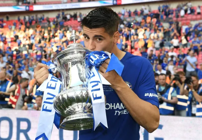 Framed Print : Chelsea Lifts FA Cup: Morata's Kiss Seals Victory Over Manchester United Framed Print : Chelsea Lifts FA Cup: Morata's Kiss Seals Victory Over Manchester United