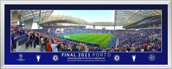 Chelsea UCL 2021 Final - Corner Flag 30' Panoramic Framed Print