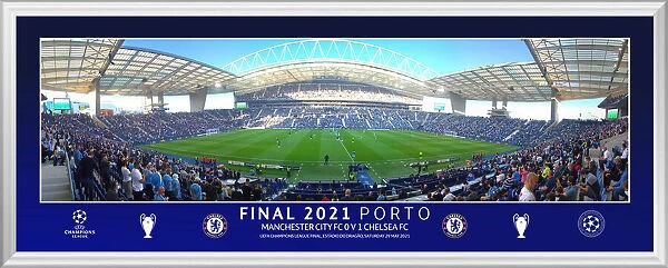 Chelsea UCL 2021 Final - Kick Off 30' Panoramic Framed Print