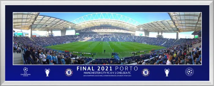 Gift Item : Chelsea UCL 2021 Final - Kick Off 30'Panoramic Framed Print Gift Item : Chelsea UCL 2021 Final - Kick Off 30'Panoramic Framed Print