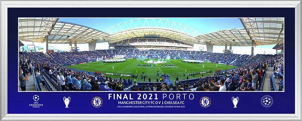 Chelsea UCL 2021 Final - Line Up 30' Panoramic Framed Print