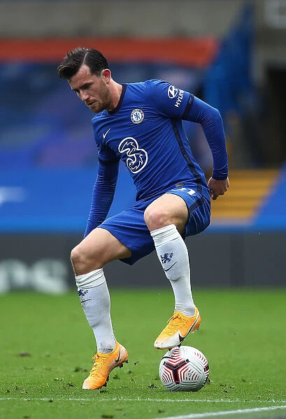 Chelsea vs Crystal Palace: Ben Chilwell in Action at Empty Stamford Bridge, Premier League, October 2020
