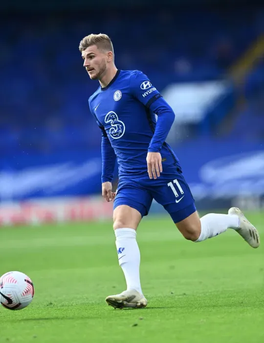 Framed Print : Chelsea vs Liverpool: Timo Werner at Stamford Bridge - Premier League Showdown