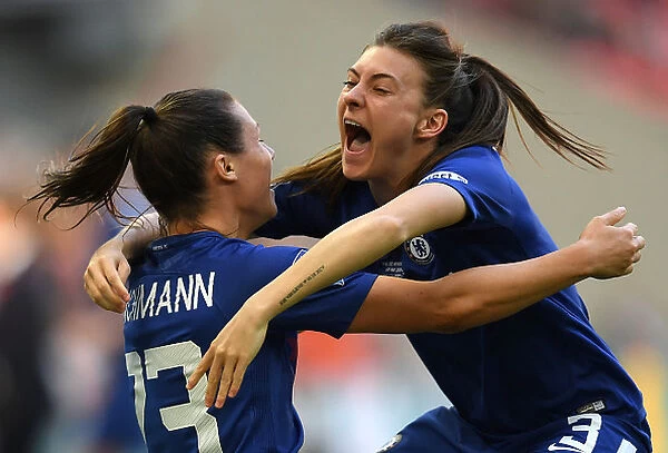 Chelsea Women's FA Cup Victory: Uncontained Emotion - Bachmann and Blundell Celebrate
