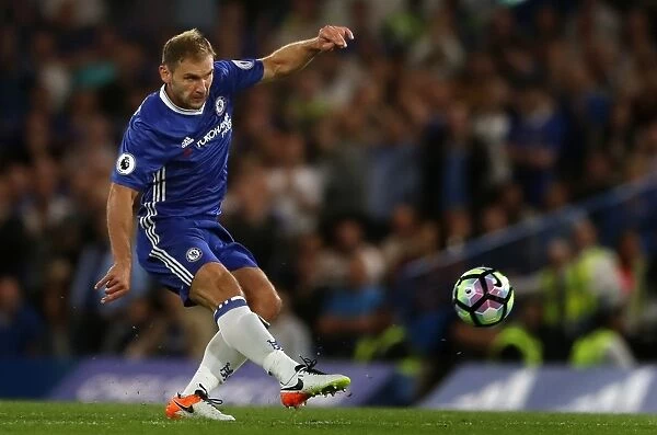 Chelsea's Branislav Ivanovic in Action: Premier League Clash Against West Ham United at Stamford Bridge