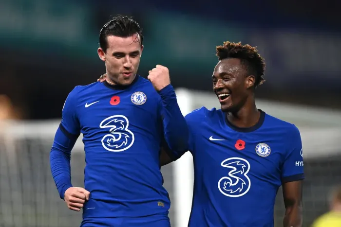 Framed Print : Chelsea's Chilwell and Abraham Celebrate Second Goal Against Sheffield United (Premier League, November 2020) Framed Print : Chelsea's Chilwell and Abraham Celebrate Second Goal Against Sheffield United (Premier League, November 2020)