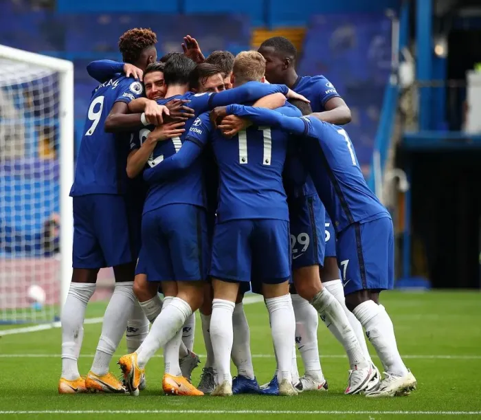 Framed Print : Chelsea's Chilwell Scores First Goal in Empty Stamford Bridge Against Crystal Palace, October 2020
