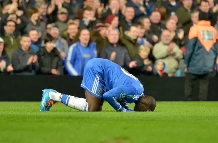 Framed Print : Chelsea's Demba Ba Scores Hat-Trick: Crushing Southampton 3-1 in Premier League (1st December 2013, Stamford Bridge) Framed Print : Chelsea's Demba Ba Scores Hat-Trick: Crushing Southampton 3-1 in Premier League (1st December 2013, Stamford Bridge)