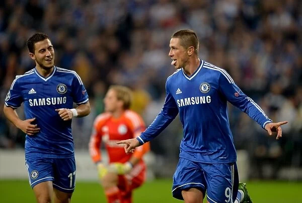Chelsea's Double Delight: Fernando Torres's Brace in Champions League Victory over Schalke 04 (October 22, 2013, Veltins-Arena)