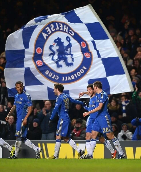 Chelsea's Eden Hazard Scores First Goal in Europa League Round of 16 Second Leg Against Sparta Prague at Stamford Bridge