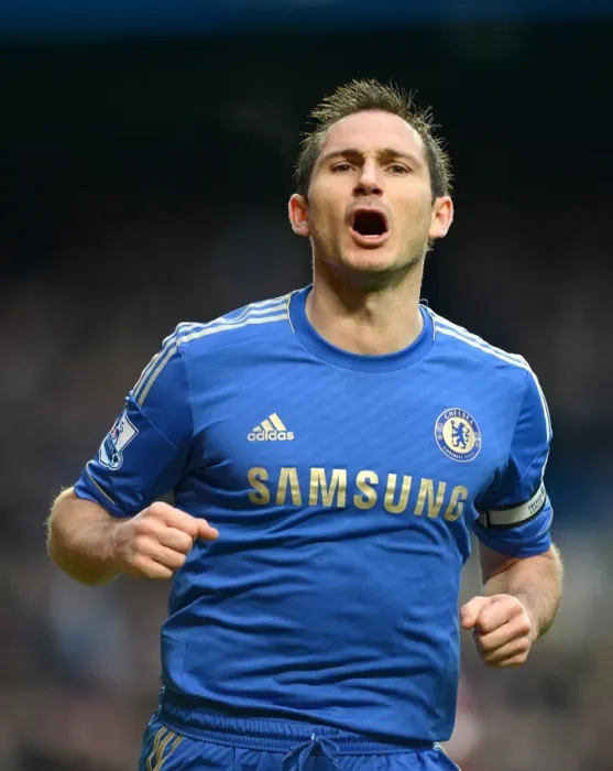 Framed Print : Chelseas Frank Lampard celebrates after scoring his teams opening goal Framed Print : Chelseas Frank Lampard celebrates after scoring his teams opening goal