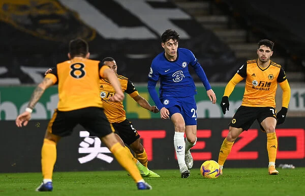 Chelsea's Kai Havertz in Action against Wolverhampton Wanderers in the Premier League (December 2020)