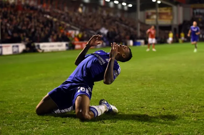Framed Print : Chelsea's Kenedy: Third Goal Bliss Against Walsall in Capital One Cup (September 2015) Framed Print : Chelsea's Kenedy: Third Goal Bliss Against Walsall in Capital One Cup (September 2015)