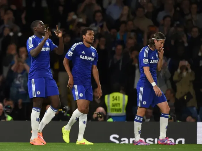 Framed Print : Chelsea's Kurt Zouma Nets First Goal: Capital One Cup Victory Over Bolton Wanderers (September 24, 2014)