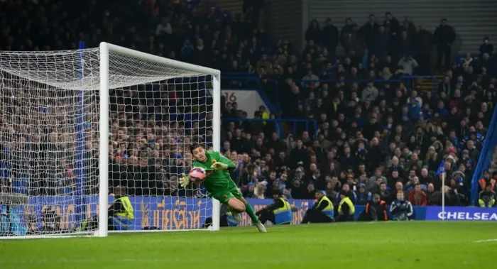 Framed Print : Chelsea's Kurt Zouma Scores Third Goal in FA Cup Third Round Victory Over Watford (January 4, 2015)