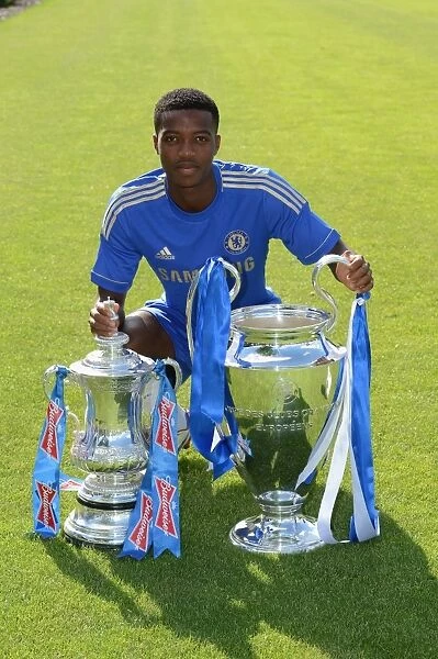 Chelseas Nathaniel Chalobah during the team photocall at Cobham Training Ground on 28th August 2012 in Cobham, England