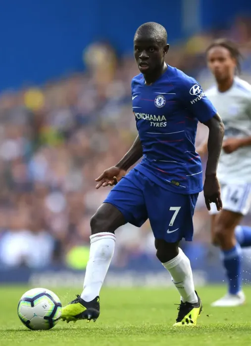 Framed Print : Chelsea's N'Golo Kante in Action against Cardiff City in Premier League Showdown Framed Print : Chelsea's N'Golo Kante in Action against Cardiff City in Premier League Showdown