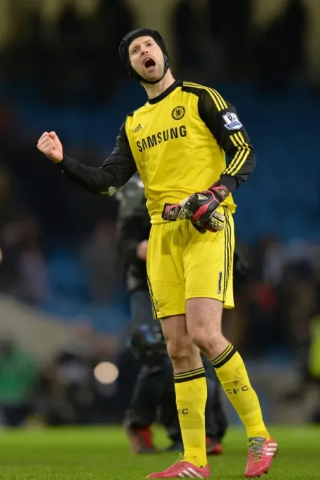 Framed Print : Chelsea's Petr Cech: Triumphant Goalkeeper in Manchester City vs. Chelsea (3rd February 2014) Framed Print : Chelsea's Petr Cech: Triumphant Goalkeeper in Manchester City vs. Chelsea (3rd February 2014)