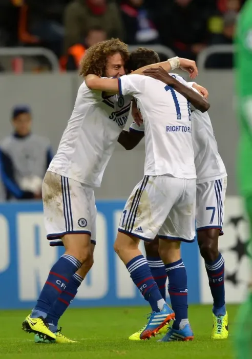 Framed Print : Chelsea's Ramires: Triple Joy in Champions League Clash vs. Steaua Bucharest (October 2013)