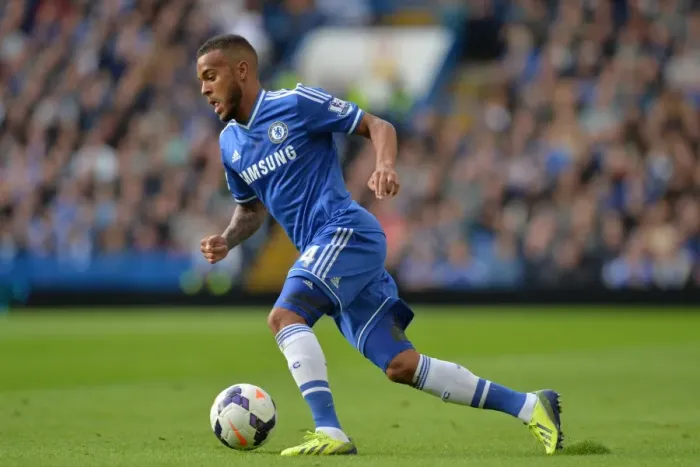 Framed Print : Chelsea's Ryan Bertrand in Action: Premier League Battle at Stamford Bridge vs Cardiff City (September 21, 2013)