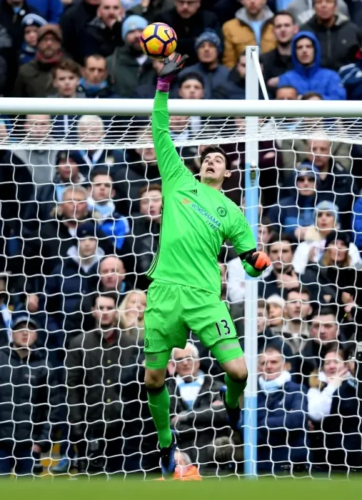 Framed Print : Chelsea's Thibaut Courtois Stuns Manchester City with Spectacular Save Framed Print : Chelsea's Thibaut Courtois Stuns Manchester City with Spectacular Save