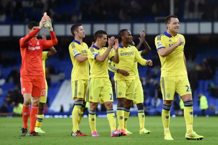 Framed Print : Chelsea's Triumph: Everton 0-1 Chelsea (Barclays Premier League, Goodison Park, 30th August 2014)