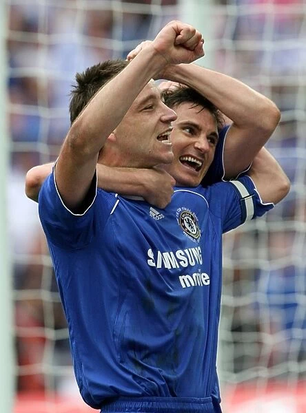 Chelsea's Unforgettable FA Cup Victory: Lampard and Terry's Emotional Celebration vs Manchester United (Wembley Stadium, 2007)