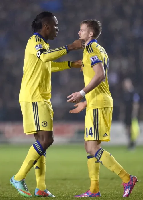 Framed Print : Chelsea's Unstoppable Duo: Drogba and Schurrle Secure Victory Over Shrewsbury Town in the Capital One Cup Framed Print : Chelsea's Unstoppable Duo: Drogba and Schurrle Secure Victory Over Shrewsbury Town in the Capital One Cup