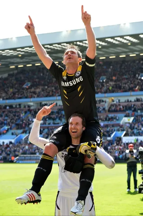 Framed Print : Chelsea's Victory Embrace: Petr Cech Lifts Frank Lampard at Villa Park (May 11, 2013) Framed Print : Chelsea's Victory Embrace: Petr Cech Lifts Frank Lampard at Villa Park (May 11, 2013)