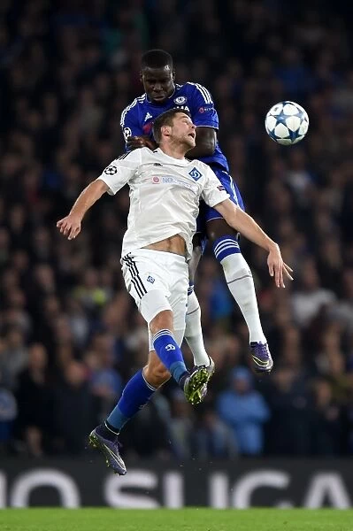 Clash in the Sky: Zouma vs. Kravets - Aerial Battle in the Champions League at Stamford Bridge (Nov 2015)
