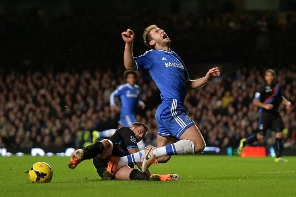 Clash at Stamford Bridge: Ivanovic vs. Delaney - Premier League Battle (December 14, 2013)