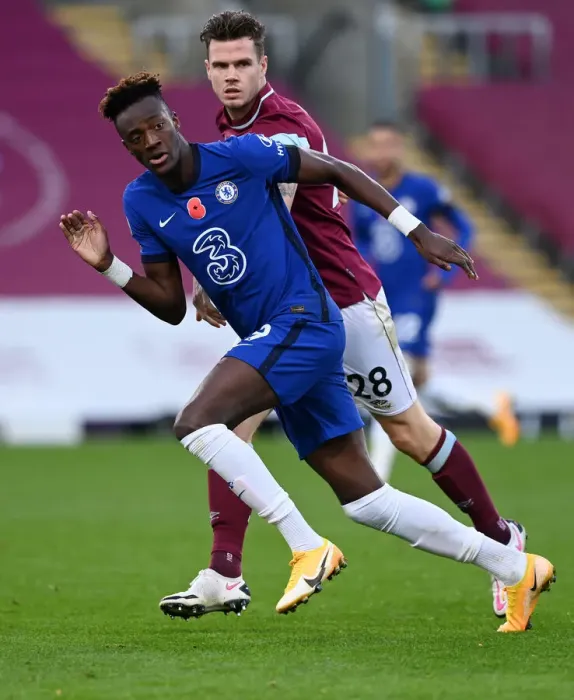 Framed Print : Behind Closed Doors: Tammy Abraham Scores for Chelsea at Empty Turf Moor Framed Print : Behind Closed Doors: Tammy Abraham Scores for Chelsea at Empty Turf Moor