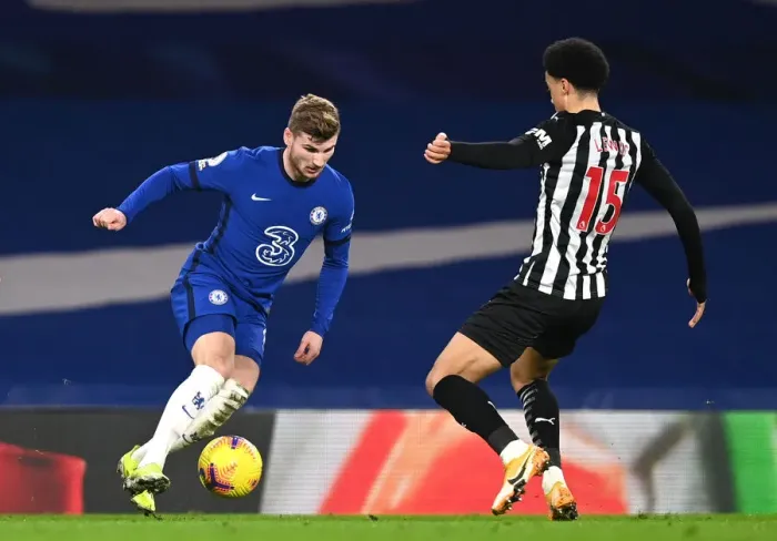 Framed Print : Behind Closed Doors: Timo Werner at Empty Stamford Bridge - Chelsea vs Newcastle United, Premier League Framed Print : Behind Closed Doors: Timo Werner at Empty Stamford Bridge - Chelsea vs Newcastle United, Premier League