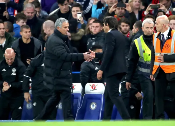 Framed Print : Conte vs Mourinho: A Legendary Football Rivalry Reignites - Chelsea vs Manchester United, Premier League