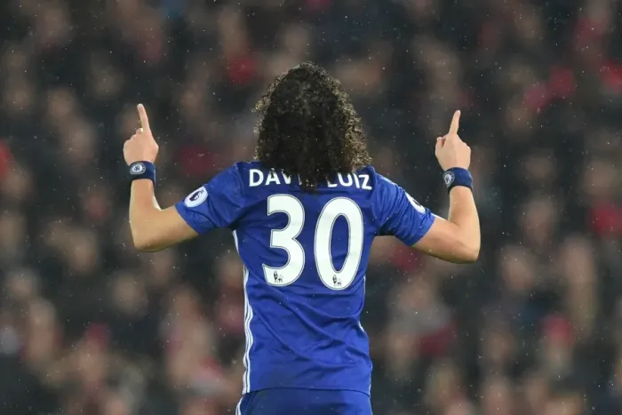 Framed Print : David Luiz Stuns Anfield: Chelsea's Thrilling Opener in Premier League Showdown (2017) Framed Print : David Luiz Stuns Anfield: Chelsea's Thrilling Opener in Premier League Showdown (2017)