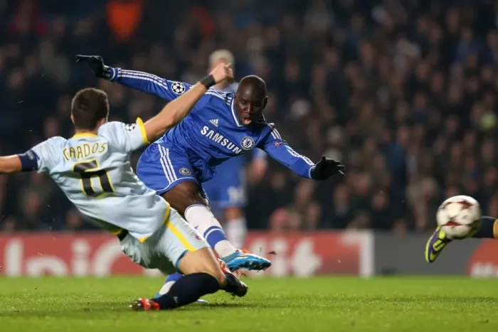 Framed Print : Demba Ba's Disallowed Goal: Chelsea vs Steaua Bucharest, UEFA Champions League (December 11, 2013)