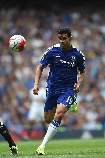 Diego Costa in Action: Premier League Clash between Chelsea and Swansea City at Stamford Bridge (August 2015)