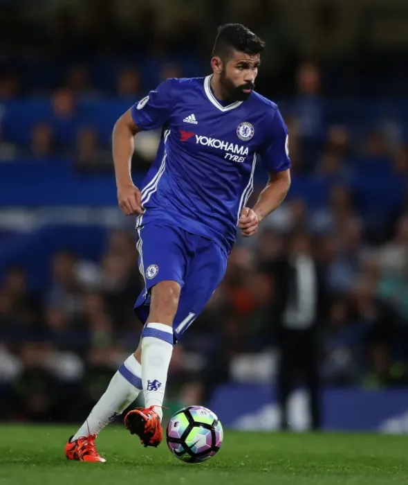 Framed Print : Diego Costa Leads Chelsea's Premier League Charge Against West Ham United at Stamford Bridge
