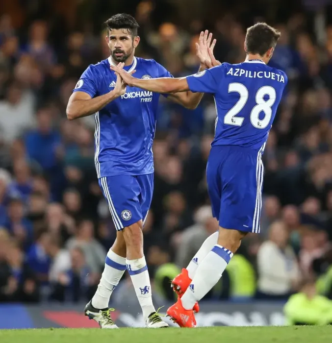 Framed Print : Diego Costa Scores First Goal for Chelsea Against Liverpool in Premier League at Stamford Bridge (PA Images)