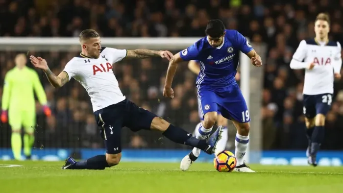 Framed Print : Diego Costa vs. Toby Alderweireld: Intense Tackle Battle - Premier League: Tottenham vs. Chelsea Framed Print : Diego Costa vs. Toby Alderweireld: Intense Tackle Battle - Premier League: Tottenham vs. Chelsea