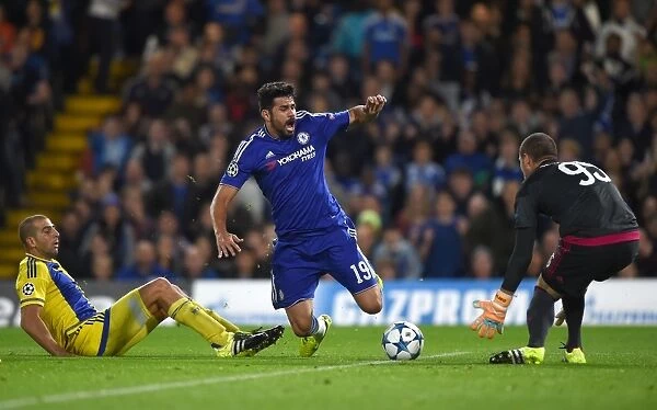 Diego Costa Wins Decisive Penalty: Chelsea's UEFA Champions League Victory over Maccabi Tel Aviv (September 2015), Stamford Bridge