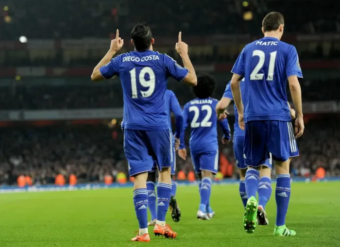 Framed Print : Diego Costa's Strike: Premier League Rivalry Ignites at Emirates Stadium (January 2016)