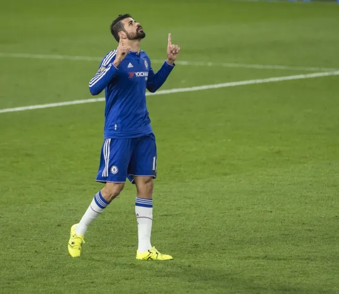 Framed Print : Diego Costa's Stunning Stamford Bridge Opener: A Thrilling Start for Chelsea Against Norwich City (November 2015, Premier League)
