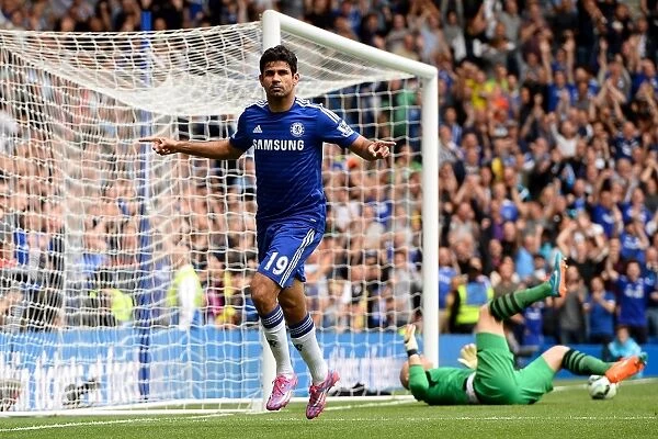Diego Costa's Thrilling Strike: Chelsea vs. Aston Villa, Premier League (September 27, 2014)