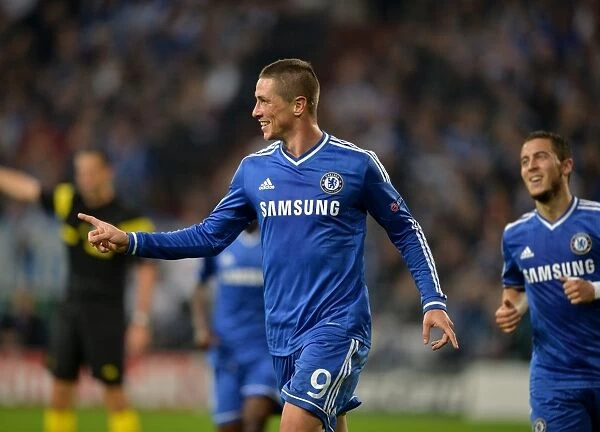 Double Trouble: Fernando Torres's Brace Secures Champions League Victory for Chelsea over Schalke (October 22, 2013)