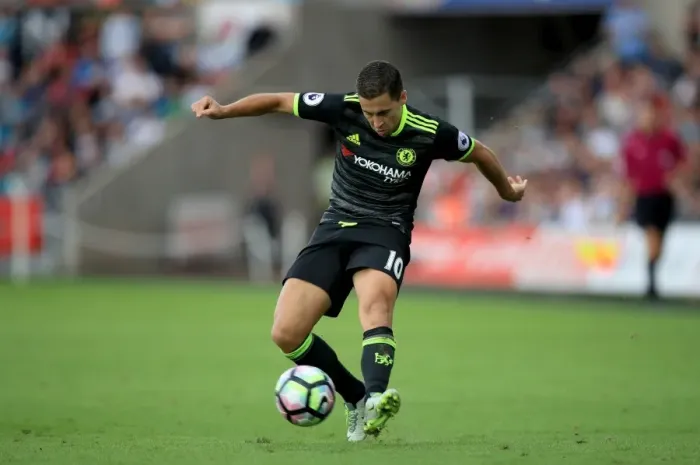 Framed Print : Eden Hazard in Action: Premier League Showdown at Swansea's Liberty Stadium Framed Print : Eden Hazard in Action: Premier League Showdown at Swansea's Liberty Stadium